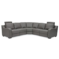 Flex Contemporary 4-Seat Corner Curve Sectional w/ Power Recliners