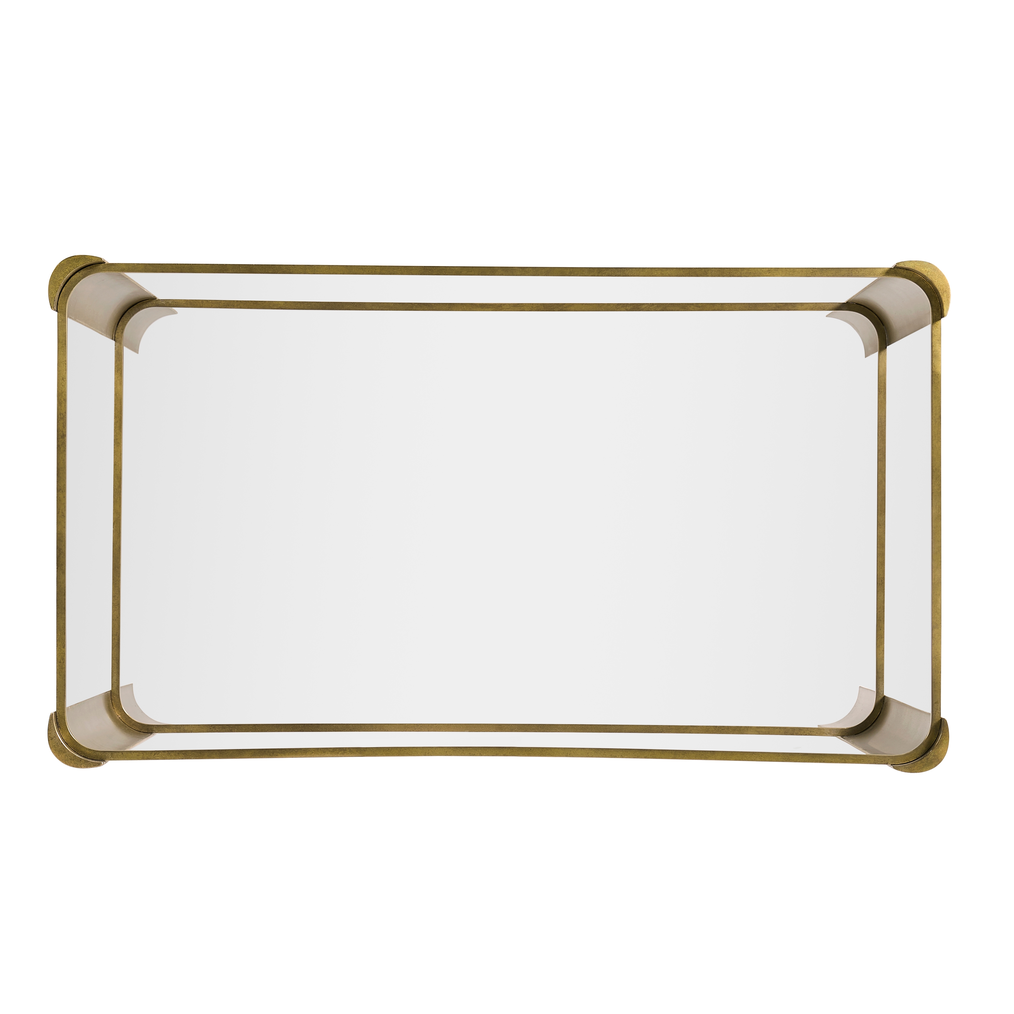 Brass &amp; Glass End Table