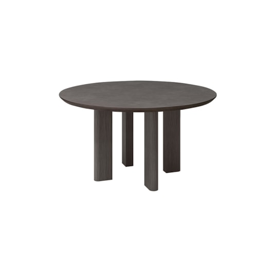 54″ Round Dining Table - Smoke/Iron