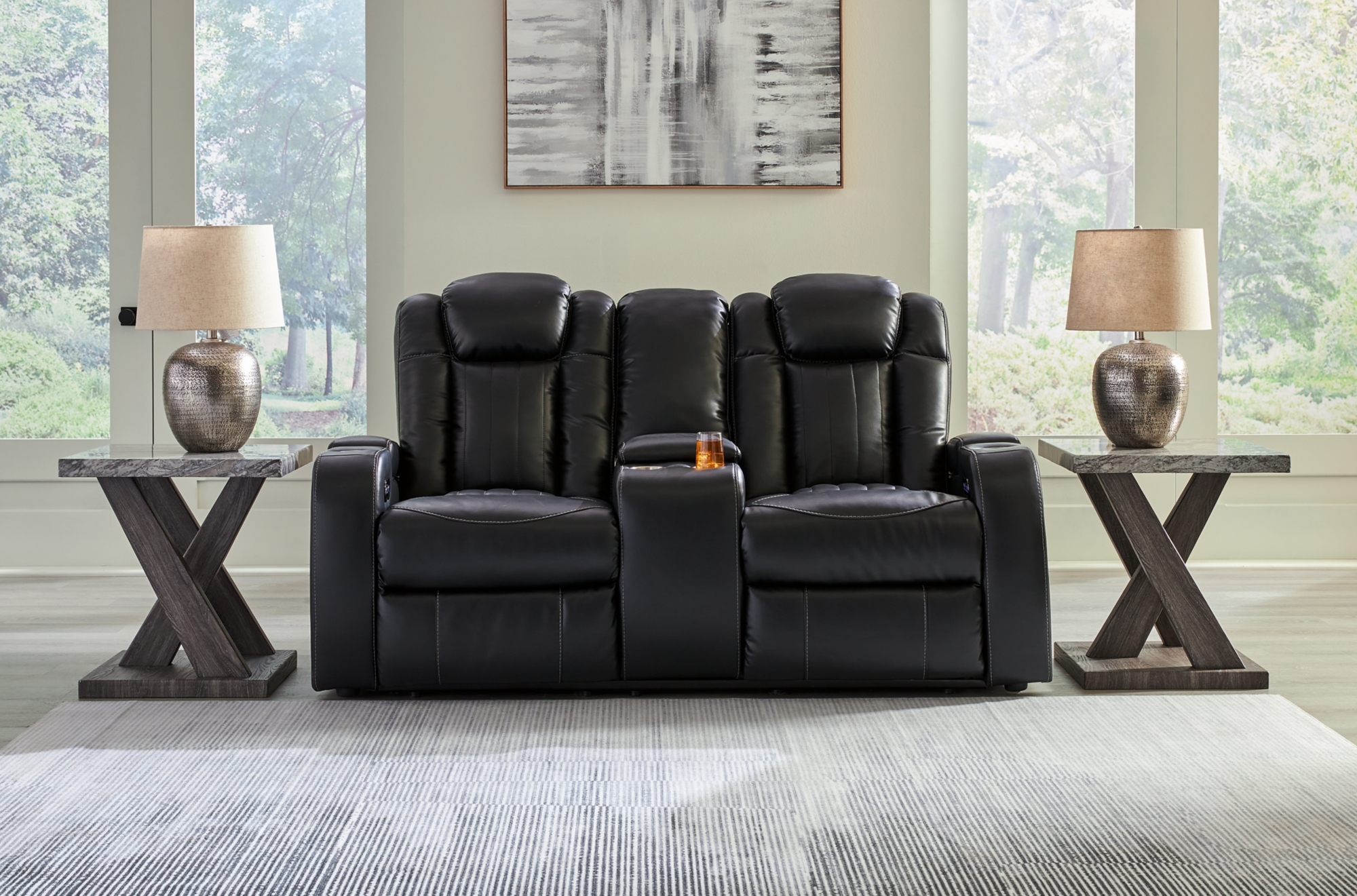 Power Reclining Loveseat With Console