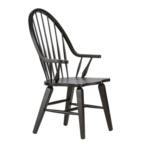Mission Style Windsor Back Arm Chair