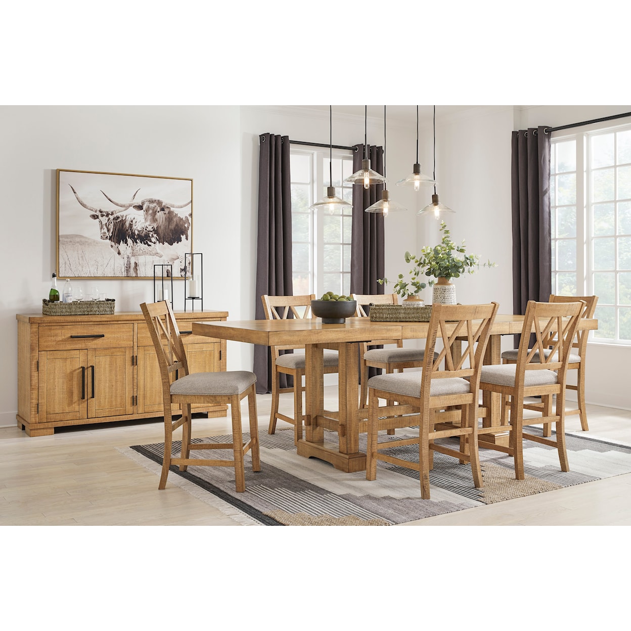 Signature Design by Ashley Furniture Havonplane 7-Piece Counter Dining Set