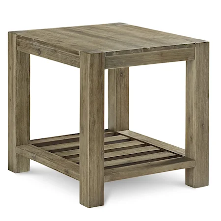 Solid Wood Rectangular End Table