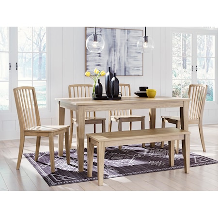 6-Piece Dining Set with Bench