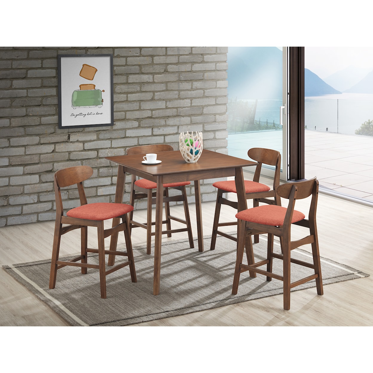 New Classic Furniture Morocco 5-Piece Dining Set