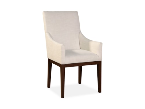 Transitional Host Chair with Scoop Arms