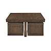 Ashley Signature Design Boardernest Coffee Table with 4 Stools