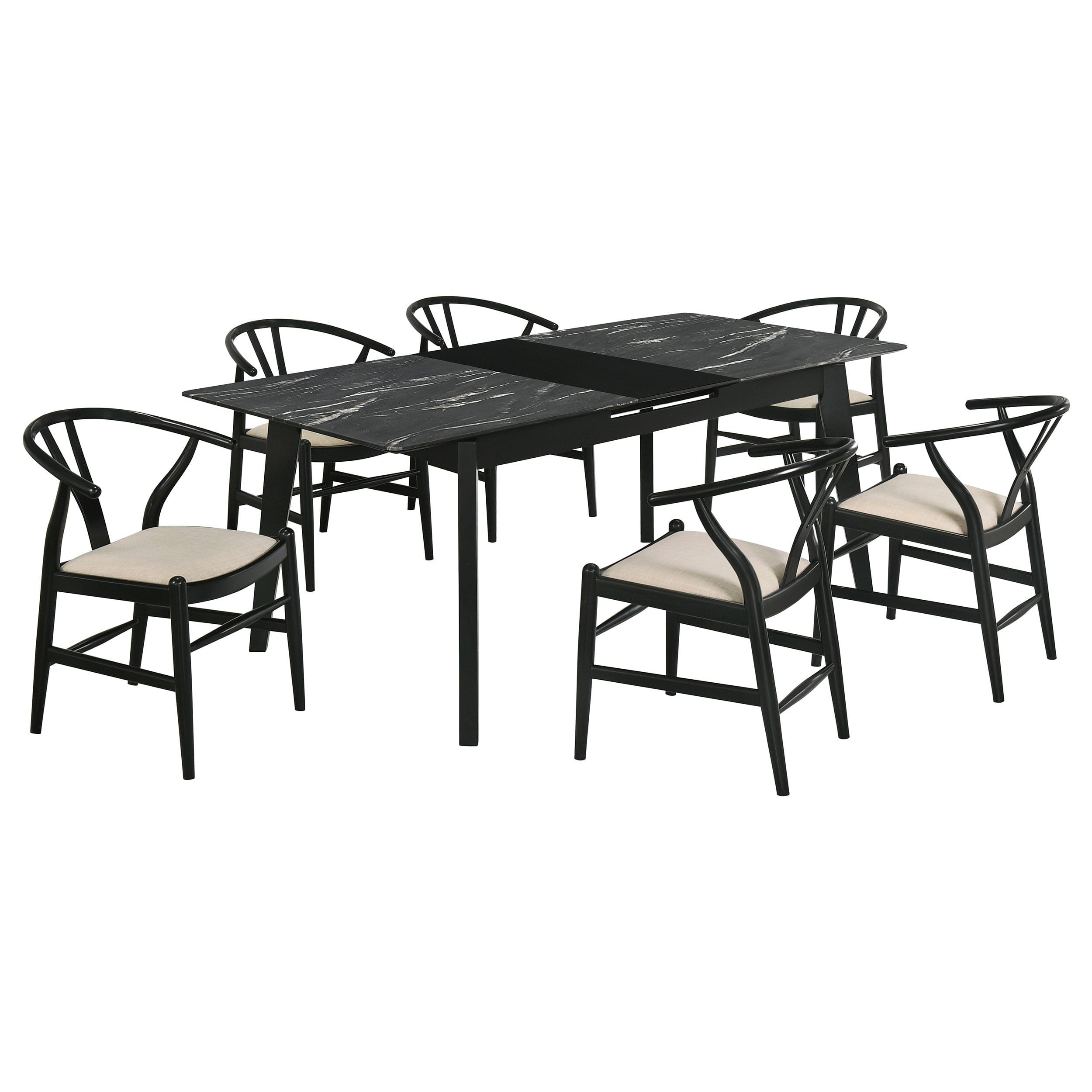 7-piece Extension Leaf Dining Table Set