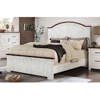 Transitional Queen Panel Bed