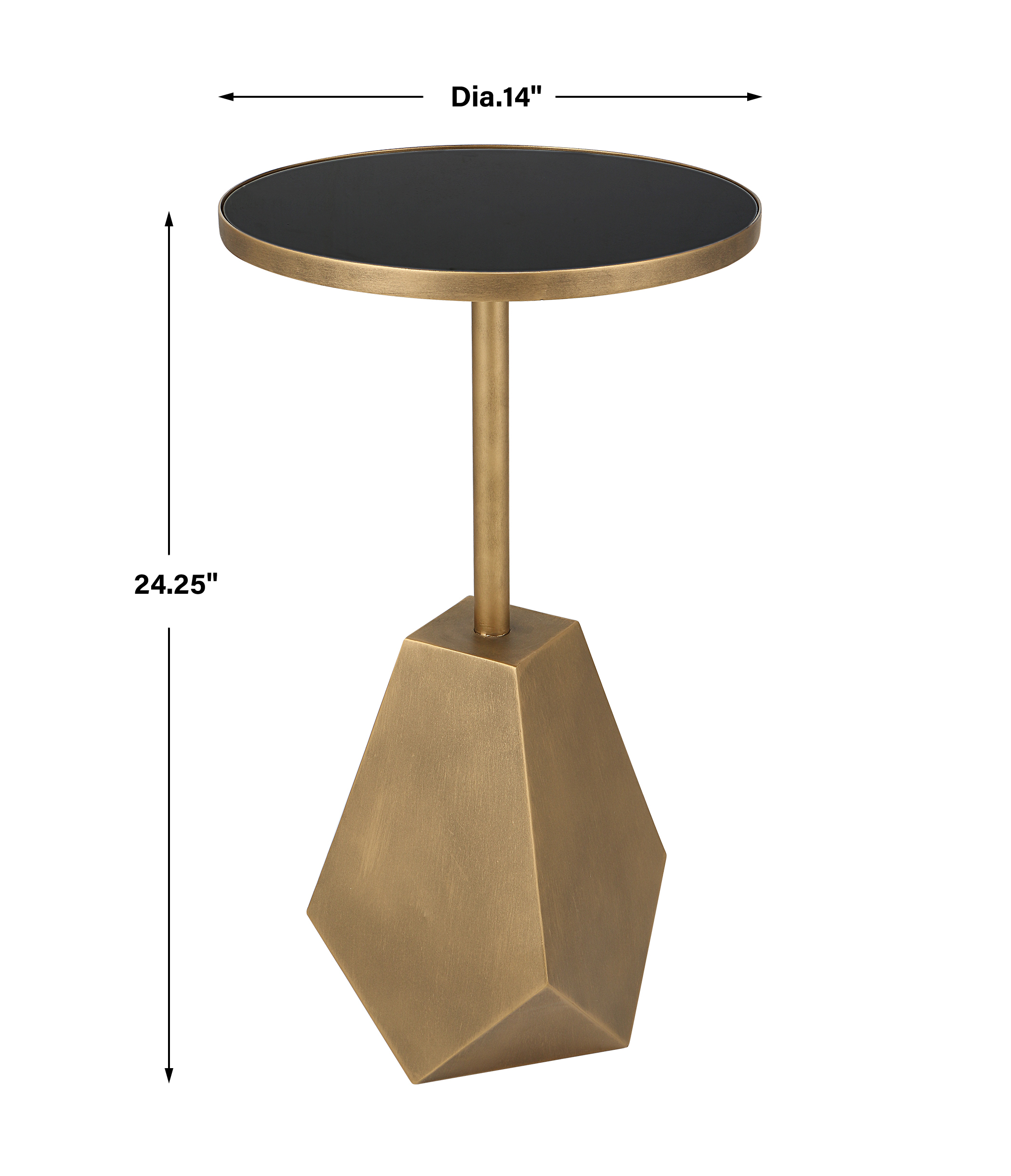 Uttermost Comet Comet Geometric Bronze Accent Table