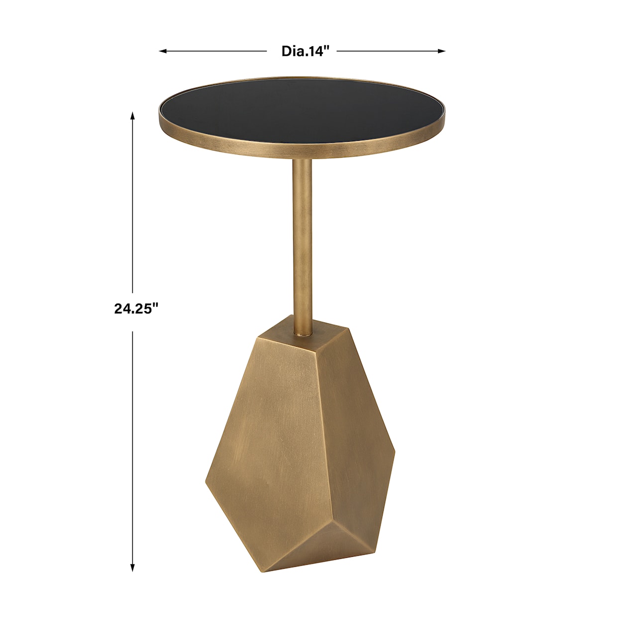 Uttermost Comet Comet Geometric Bronze Accent Table