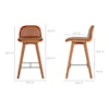 Moe's Home Collection Napoli Napoli Leather Counter Stool Tan