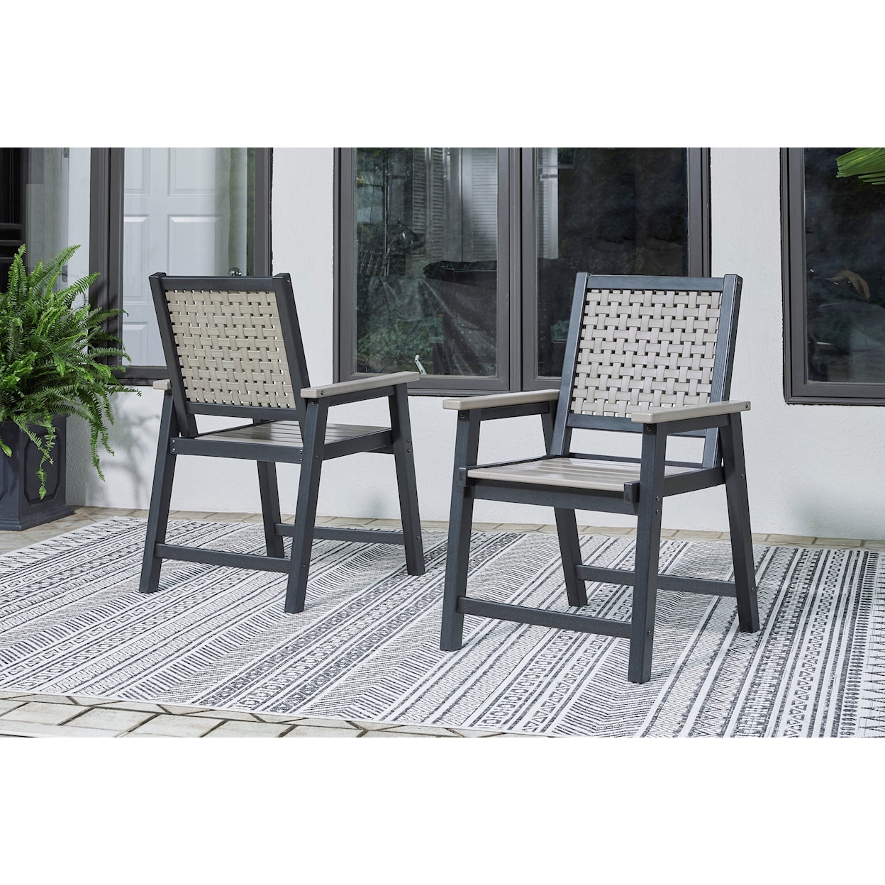 Ashley Furniture Signature Design Mount Valley Outdoor Dining Chair (Set of 2)