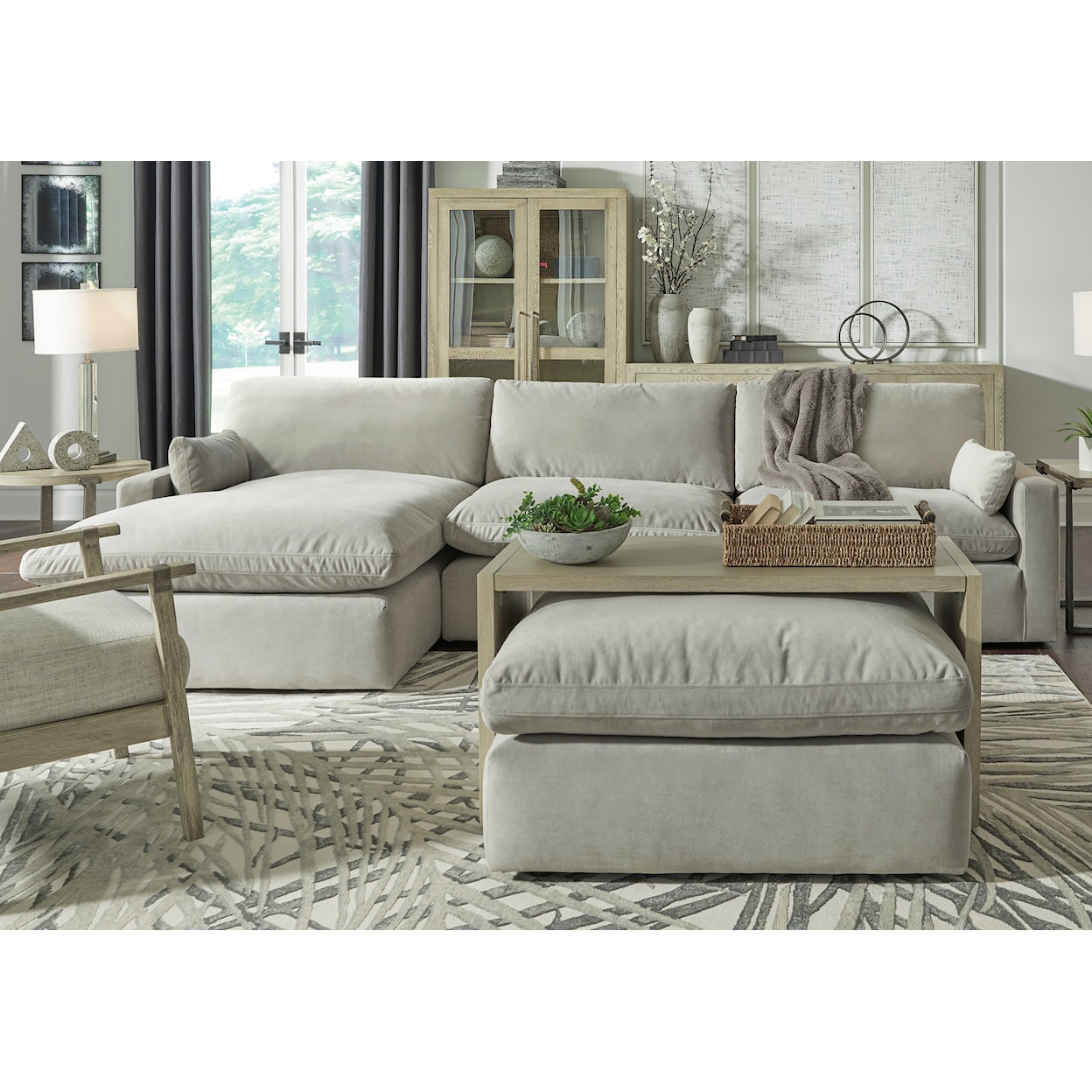 Ashley Furniture Signature Design Sophie 3-Piece Sectional with Chaise