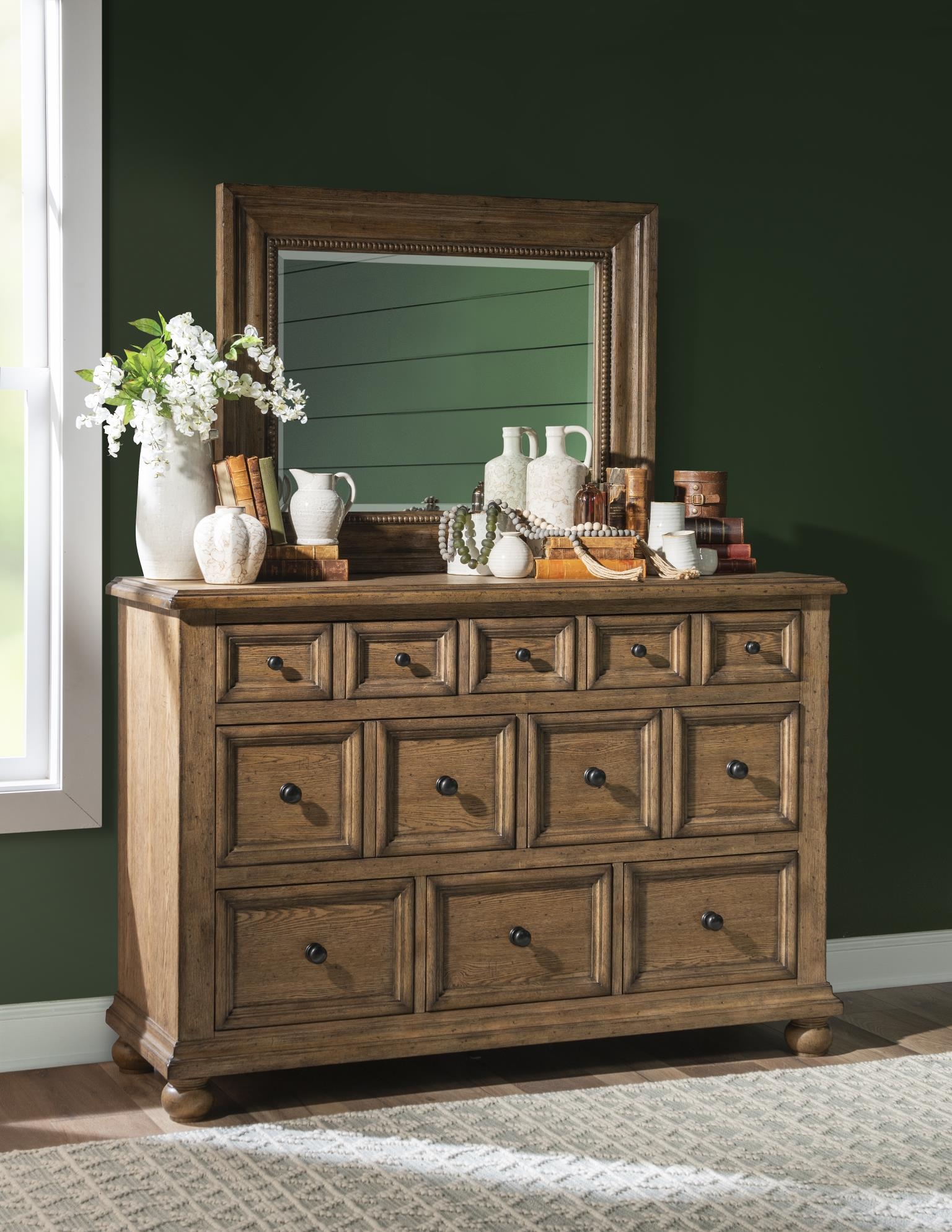 Legacy Classic Vintage Market Bead Trimmed Mirror