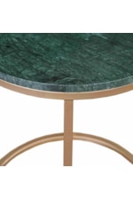 LR Home Side Tables Contemporary Green Marble End Table