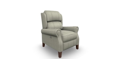 Transitional Power Tilt Headrest High Leg Recliner