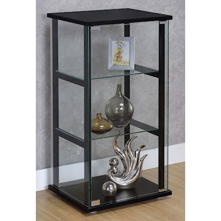 Cyclamen 3-shelf Glass Curio Display Cabinet