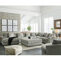 Contemporary 6-Piece Sectional Sofa with Left Facing Chaise