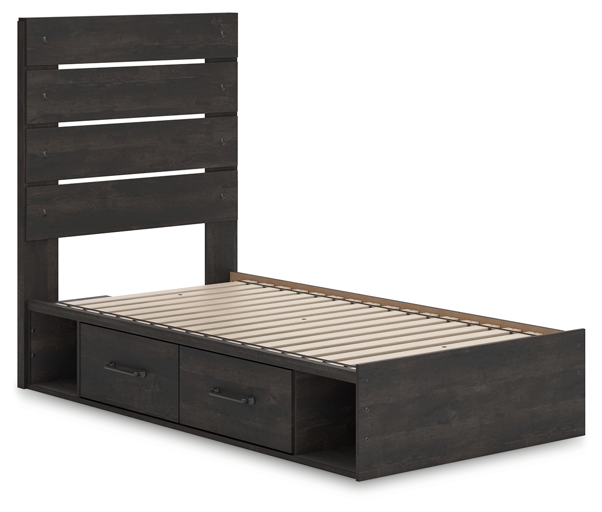 Twin Panel Storage Bed