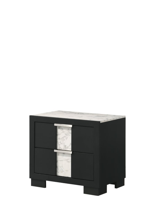 Contemporary 2-Drawer Nightstand