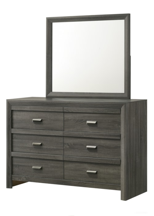 Valor 6-Drawer Dresser & Mirror