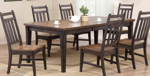 Two-Tone Rectangular Dining Table