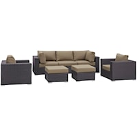 7 Piece Outdoor Patio Sectional Set