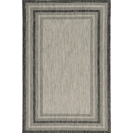 7'10" Round Grey Cape Cod Rug