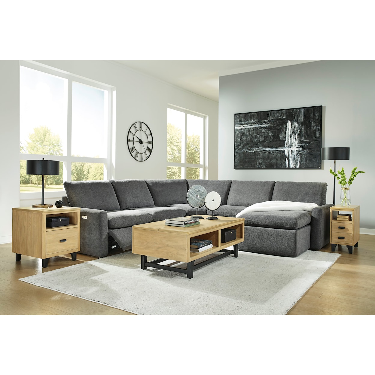 Signature Design by Ashley Hartsdale 5-Piece Power Reclining Sectional