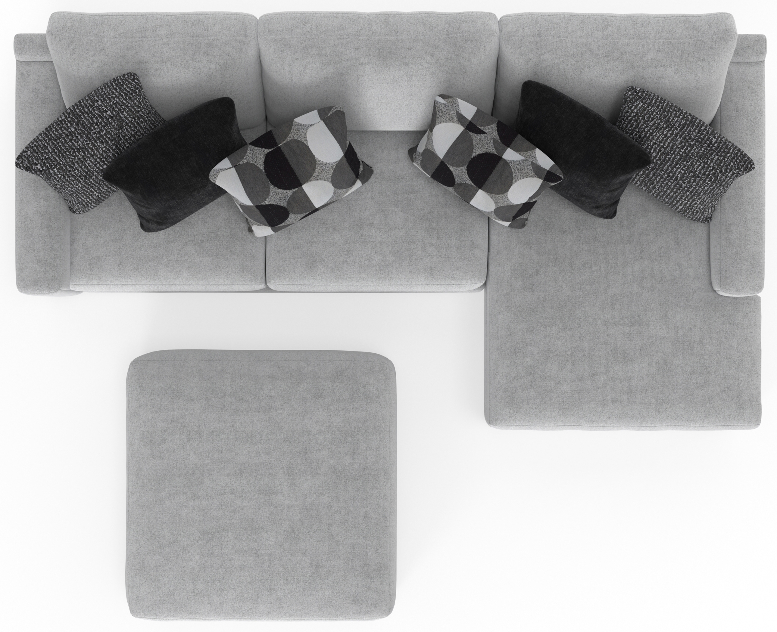 Jackson Furniture Arlo 3-Piece Sectional Sofa with Cocktail Ottoman