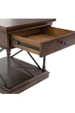Liberty Furniture Tribeca Transitional Metal and Wood Drawer End Table