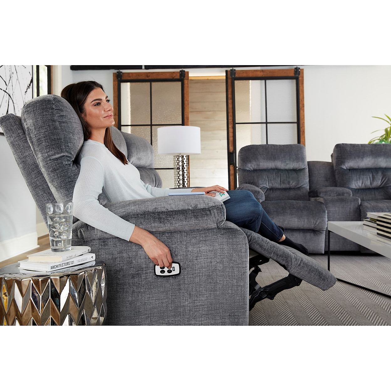 Bravo Furniture Ryson Power Wall Saver Reclining Sofa w/ PWHR