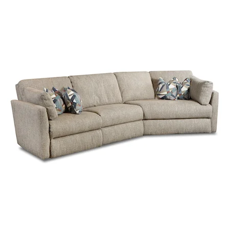 Power Reclining Sectional with USB Ports