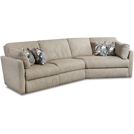 Power Reclining Sectional with USB Ports