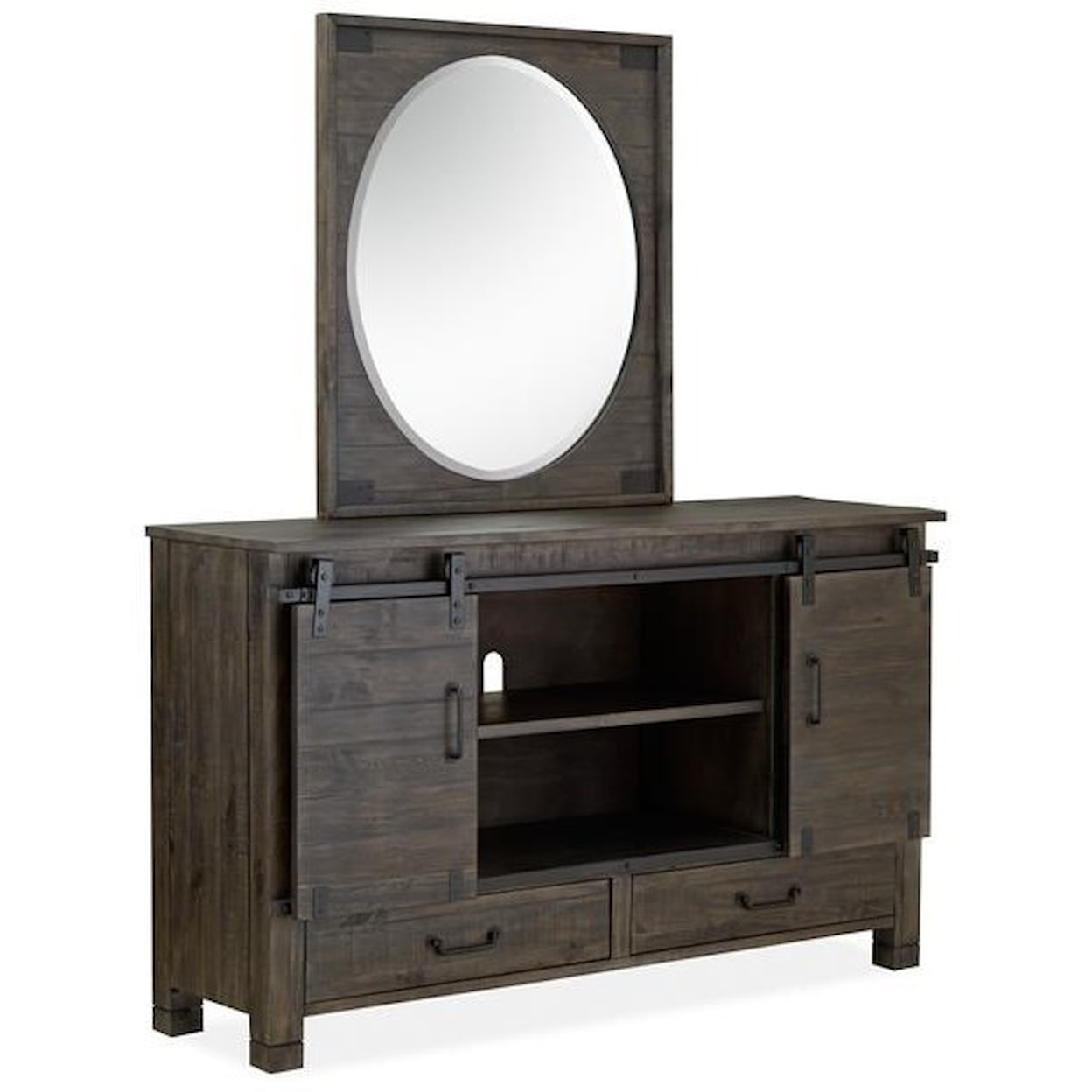 Magnussen Home Abington Bedroom Dresser and Mirror Set