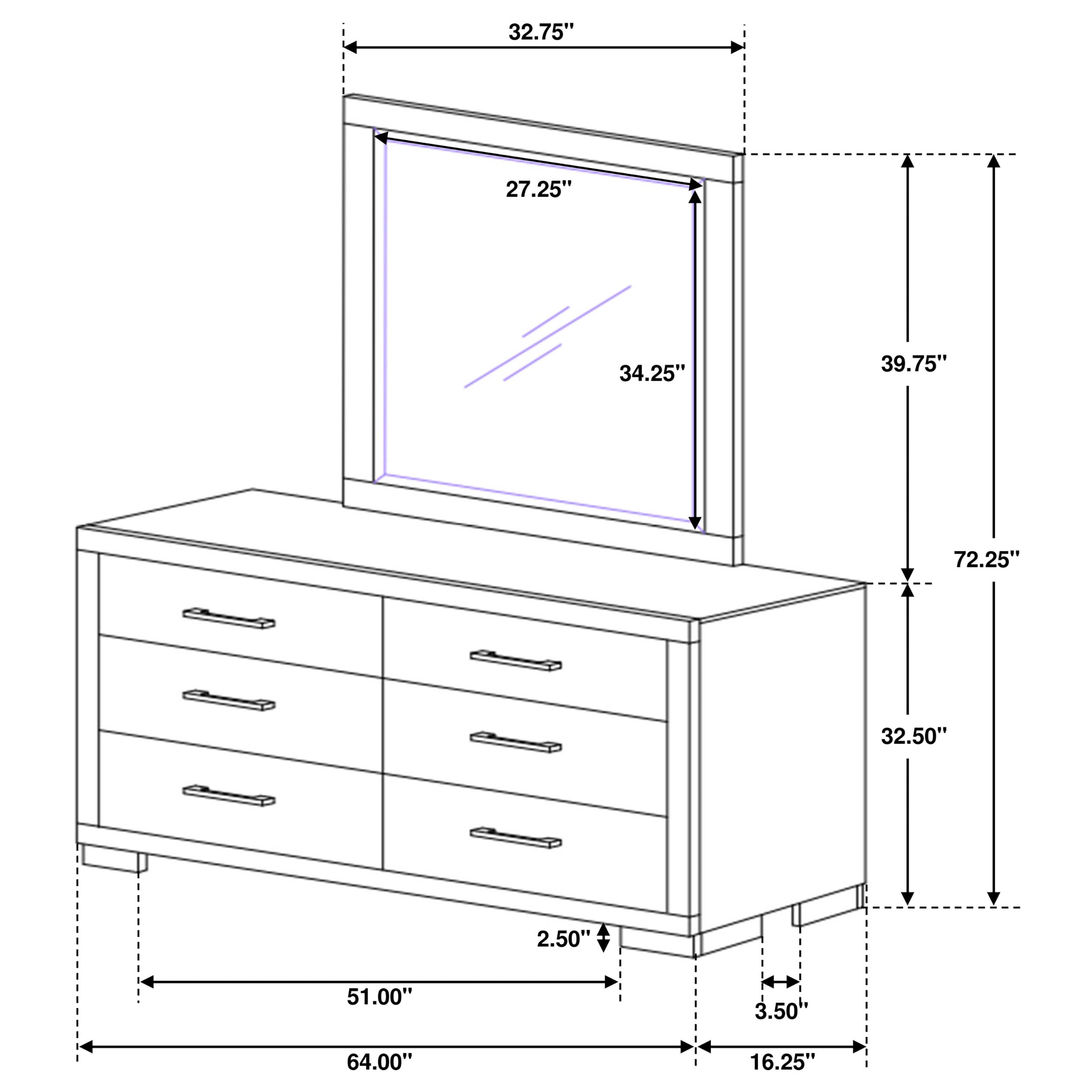 Coaster Jessica Dresser w/ Mirror
