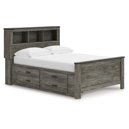 Full Bookcase Panel Bed