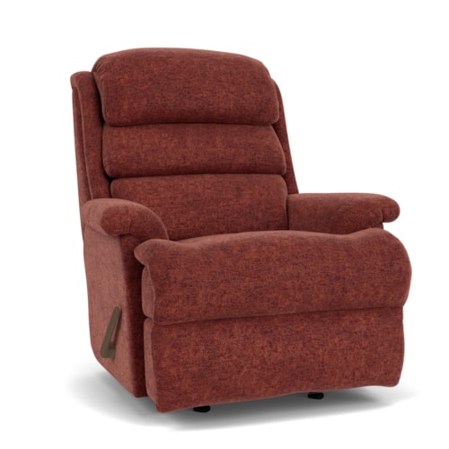 Casual Recliner with Channel-Tufted Back Cushion