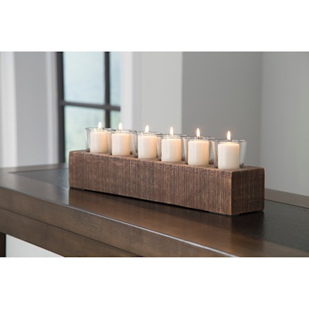 Cassandra Brown Candle Holder