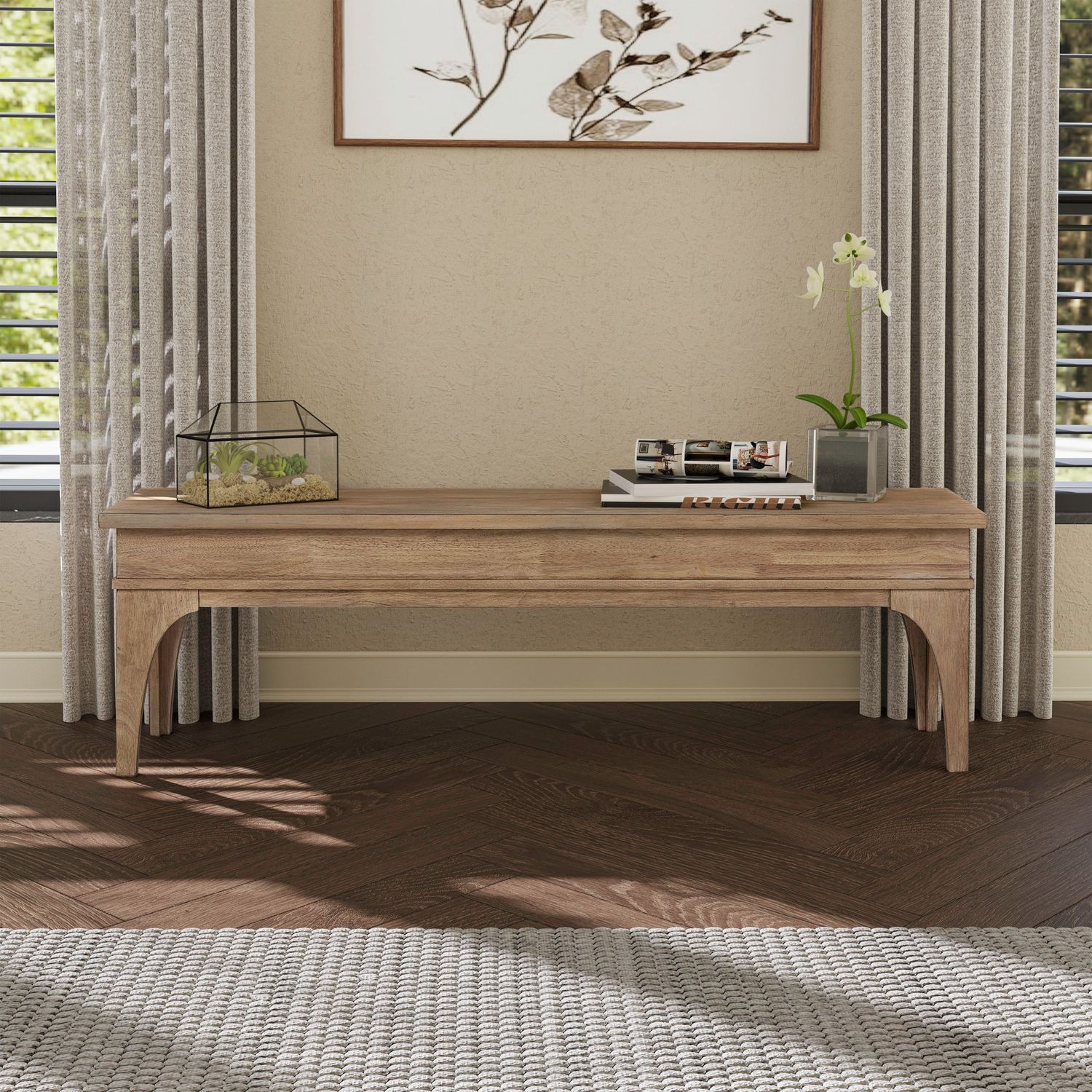 Liberty Furniture Haven Hills Rectangular Bed Bench