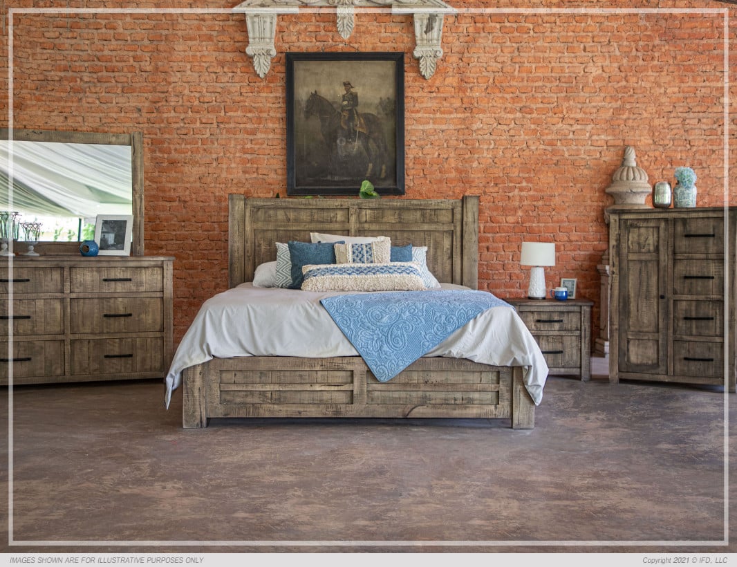 International Furniture Direct Cozumel x1+x1+IFD2061NTSx1+IFD2061CHTx1