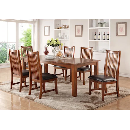 Mission-Style 7-Piece Dining Set