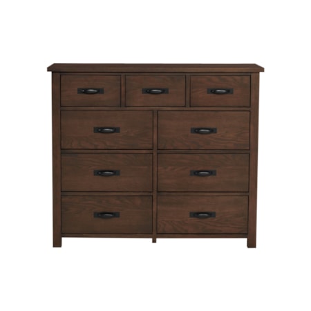 Dresser and Mirror Set - Dark Brown