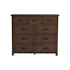 Winners Only Cumberland Dresser and Mirror Set - Dark Brown