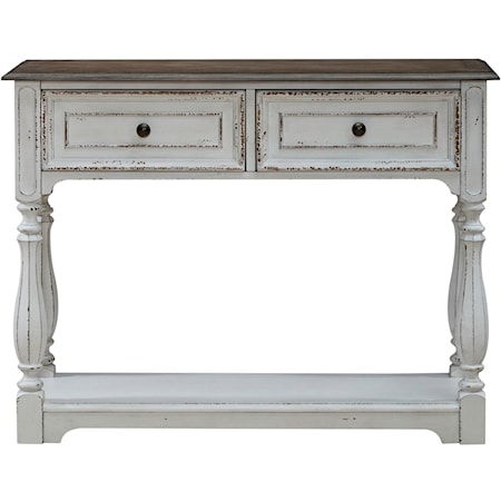 Relaxed Vintage Hall Console Table with Drawer Storage