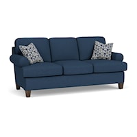 Contemporary 3-Seat Sofa with Sock Arms