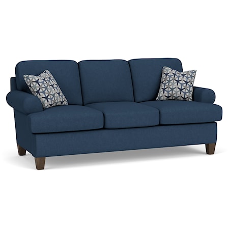 Contemporary 3-Seat Sofa with Sock Arms