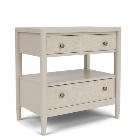 2-Drawer Nightstand with USB Ports