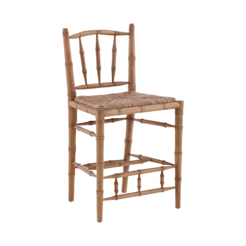 Transitional Counter Stool with Rush Seat